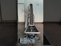 Transportador de tornillo inclinado de acero inoxidable personalizable para alimentador automático personalizado