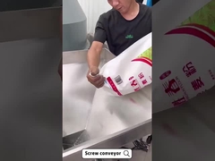 Transportador de tornillo inclinado flexible de acero inoxidable para la industria química