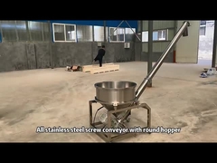 Conveyor de alimentación por tornillo en forma de U de acero inoxidable de tipo industrial