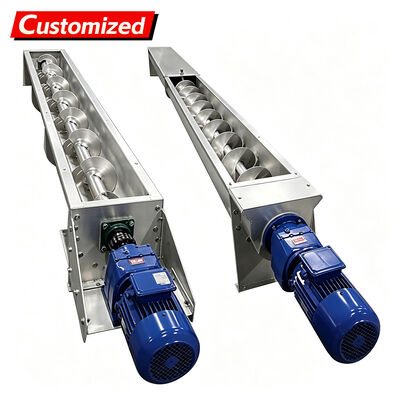 Transportador de tornillo sin fin de alta eficiencia de acero inoxidable personalizado para transporte de materiales a granel
