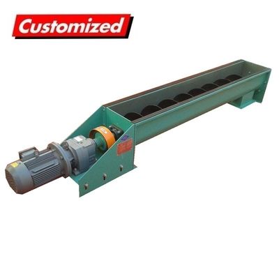 Un buen precio. OEM transportador de rosca de tornillo industrial de acero al carbono resistente al calor personalizado para transporte de productos químicos y mineros en línea