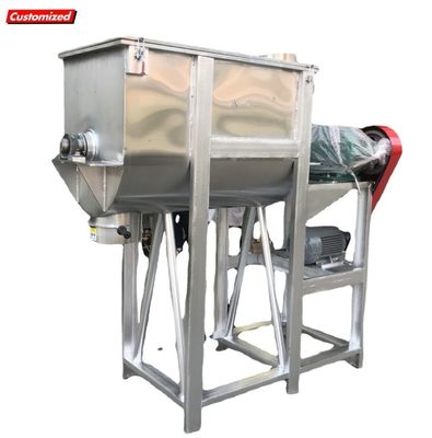 comprar Máquina de trituración horizontal de piensos para animales Mezcladora de polvo comercial de productos químicos procesados Fabricación en línea