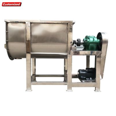 Un buen precio. Mezclador de cinta de acero inoxidable de 500 kg de capacidad con control de velocidad variable para mezclar polvo industrial en línea