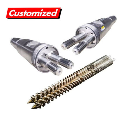 comprar Barril de tornillo doble de acero inoxidable de grado alimenticio para extrusora de tipo integral de nitruración Fabricación en línea