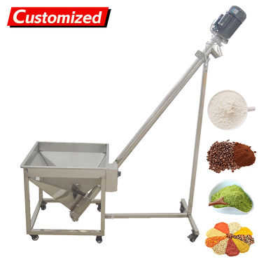 Un buen precio. oem Incline Auger Screw Conveyor Industrial Helical Hopper Spiral Powder Feeder 750W Stainless Steel 441-661 lb/min Spring Loader 220V 1PH en línea