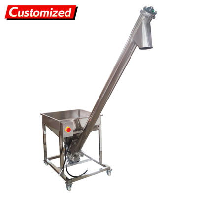 Un buen precio. customized Screw Powder Feeding Machine, Automatic Feeder Vibrating Hopper Inclined Conveyor, Powder Loading Machine Vibrating Hopper 110V en línea