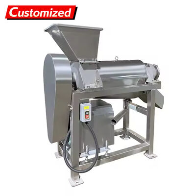 Un buen precio. Exprimidor de frutas y verduras de acero inoxidable comercial a medida Exprimidor de jugo de tornillo Exprimidor de pulpa Exprimidor de frutas, nueces y raíces Equipo de extracción de jugo de verduras Sistema de extracción mecánica en línea