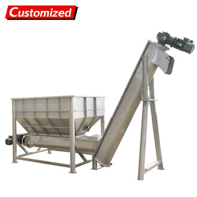 Diseño sin eje de transportador de tornillo de acero inoxidable personalizado con estructura antiaglomerante Transportador de tornillo de residuos de alimentos Automatización industrial Equipos de transporte y alimentación de materiales en polvo y granulares Especializado