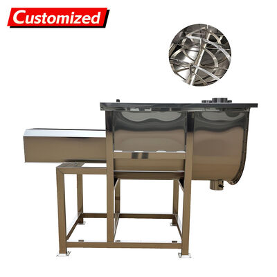 Un buen precio. Máquina mezcladora y licuadora horizontal de cinta de acero inoxidable con calefacción eléctrica de velocidad variable en línea