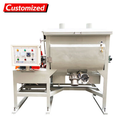 Un buen precio. Mezclador de polvo de cinta horizontal semiautomático personalizado de acero inoxidable con capacidad de 350L para PVC en línea