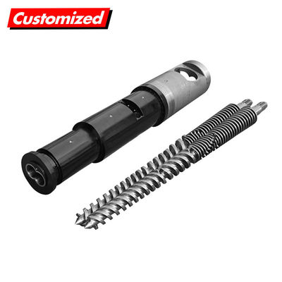 Un buen precio. Juego de husillo y cilindro cónico entrelazado completo de alta precisión personalizado para máquina de extrusión en línea