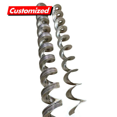 Un buen precio. OEM Acero inoxidable personalizado Resistente al calor de la tortilla de tornillo espiral para el transporte de granos en línea