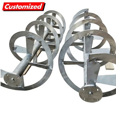 Un buen precio. Tornillo de barrena de acero inoxidable personalizado de alta precisión y agitador de cinta helicoidal para impulsor de viscosidad en línea