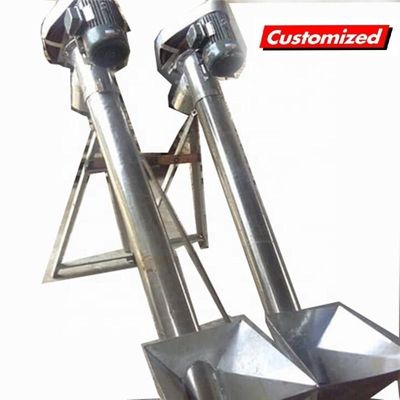 Un buen precio. Transportador de elevación de tornillo inclinado tubular personalizado para el sistema de transportadores OEM en línea