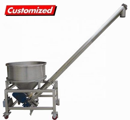 Un buen precio. Conveyor de tornillo de acero inoxidable de altura y velocidad ajustables con picadora pequeña en línea