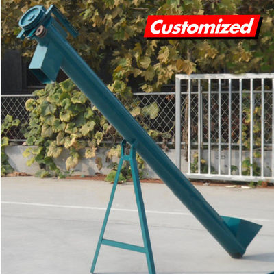 Un buen precio. Equipo de transporte de gran capacidad con hoja helicoidal inclinada transportador de tornillo con alimentador de auger Hopper en línea