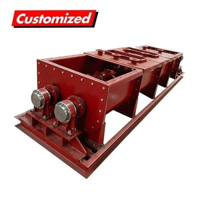 Un buen precio. OEM Máquina de mezcla de doble eje personalizada Mezclador de arcilla de suelo transportador de auger y eficiencia en línea