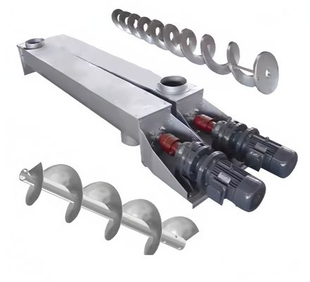 Un buen precio. Conveyor de tornillo de acero inoxidable sin eje de diseño en espiral con estructura a prueba de fugas completamente cerrada en línea