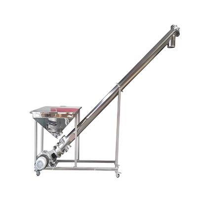 Un buen precio. Transportador de tornillo vertical de perforación en espiral personalizado con tolva para materiales en línea