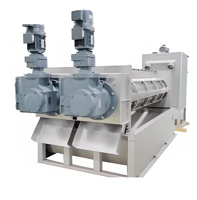 Un buen precio. Combinación de una máquina de apilamiento de doble hélice de alta eficiencia y un equipo de deshidratación de lodos para el tratamiento de aguas residuales en línea