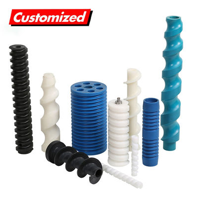 Un buen precio. Fabricación de transportador de grado alimenticio personalizado transportadores espirales flexibles Upe Hdpe Pp Uhmwpe Pom de nylon de tornillo de plástico Cnc Pars máquina fácil de operar transportador de tornillo en línea