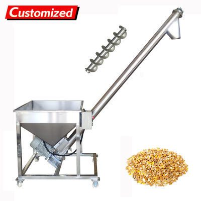 Un buen precio. oem Vertical Spiral Powder Conveyor 1100W Screw Type Automatic Granule‌ Conveyor 1400r/min Stainless Steel Spiral Feeding Machine with 66.93