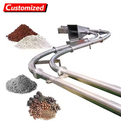 Un buen precio. Custom-made fully enclosed pipeline chain conveyor industrial tubular conveyor, suitable for cement, flour, and ash plant manufacturers. en línea