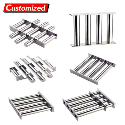 Un buen precio. Custom Permanent Strong Magnet Grid 12000 Gauss Neodymium Bar Rod Separator Stainless Filter High Magnetic Hopper Grate Magnet for lithium battery manufacturers, factories, and manufacturing industrie en línea