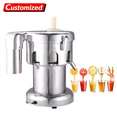 Un buen precio. Exprimidor comercial personalizado con retención de pulpa Exprimidor de frutas y verduras Exprimidor industrial de acero inoxidable 220V 370W Exprimidor de frutas de manzana, naranja, pera y plátano en línea