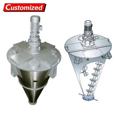 Un buen precio. Mezclador de tornillo cónico de acero inoxidable de 50 litros SUS316L personalizado para la máquina de mezcla de polvo de procesamiento químico en línea