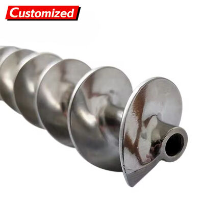 Un buen precio. Tornillo sinfín resistente al calor de acero inoxidable para transporte de productos químicos y granos con hoja transportadora de tornillo sin fin de dimensiones personalizadas en línea
