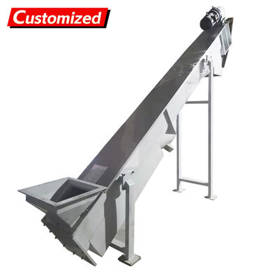 Un buen precio. Transportador de tornillo resistente al calor de acero inoxidable personalizado para el manejo de materiales industriales en línea