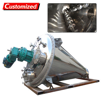 Un buen precio. Mezclador de doble tornillo de acero inoxidable personalizado con aleación resistente al desgaste, control de velocidad variable y reductor de doble entrada en línea