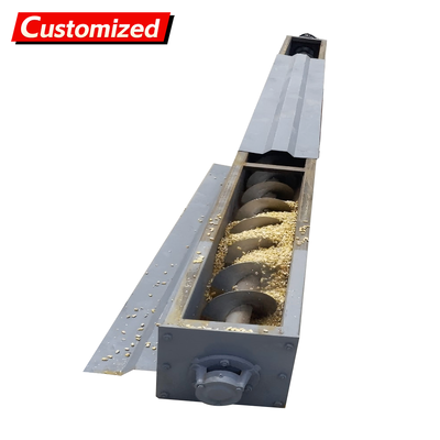 Un buen precio. Transportador de rosca de tornillo de acero inoxidable con velocidad ajustable y alta eficiencia para granos de grano para piensos en polvo granulados hoja transportadora de gusano en línea