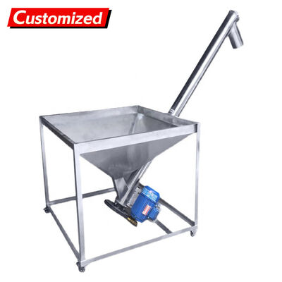 Un buen precio. Alimentador de aguja de tornillo de alta precisión de acero inoxidable personalizado con tolva inclinada para el manejo de polvo seco en línea